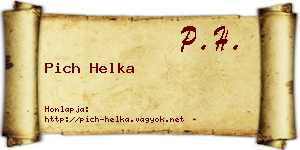 Pich Helka névjegykártya